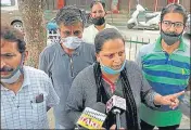  ?? HT PHOTO ?? A delegation of panchayat members addressing the media in ■
Jammu on Wednesday.