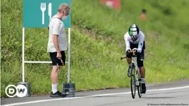  ??  ?? German cycling sporting director Patrick Moster shouted racist remarks during the cycling time trial