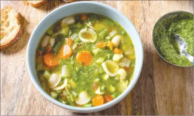  ?? Associated Press photo ?? This undated photo provided by America’s Test Kitchen shows Provencal Vegetable Soup.