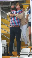  ?? ?? celebrate: Séamus McEnaney and his sister Margaret hug at a GAA game