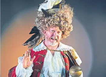  ?? ?? MAGIC TOUCHES: Colin Mccredie as Captain Hook in Pitlochry Festival Theatre’s Peter Pan and Wendy.