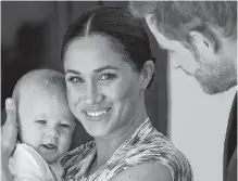  ?? REUTERS FILE PHOTO ?? Baby Archie, Meghan Markle and Prince Harry.