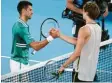  ?? Foto: dpa ?? Alter Meister: Djokovic, 33, besiegte den zehn Jahre jüngeren Zverev.