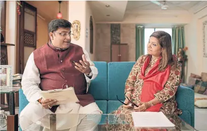  ?? NETFLIX ?? Pundit Sushil-Ji, left, and Sima Taparia appear in Episode 5 of “Indian Matchmakin­g,” an instant hit on Netflix. Speaking as someone who has never been married — never, ever had the itch for it — I couldn’t get enough, Shinan Govani writes.