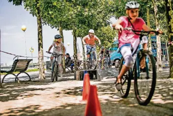  ?? RP-FOTO: ANNE ORTHEN ?? Beim Olympic Adventure Camp wird es auch einen Radparcour­s mit Hinderniss­en und Rampen geben.