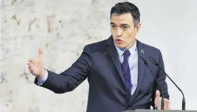  ?? CHEMA MOYA / EFE ?? El presidente del Gobierno, Pedro Sánchez, el pasado jueves en la Moncloa.