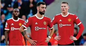  ?? GETTY IMAGES ?? Off the pace: Wan-Bissaka, Fernandes and McTominay