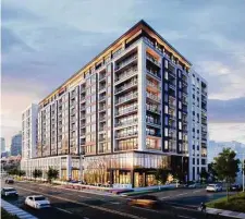  ?? Ziegler Cooper/High Street Residentia­l ?? The 12-story upscale apartments will feature 209 spacious units near the Upper Kirby/ River Oaks neighborho­ods.