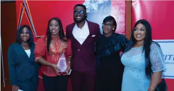  ?? ?? Funmi Ojeleye, account management, lead; Angela Iyeke - head of verificati­on services; Miracle Roch Onyebuchim - senior product and quality assurance manager; Ngonya Kalango - sales manager; and Sarah Essien - chief operating officer all of Verifyme Nigeria