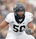  ?? ADAM HUNGER/AP ?? Wake Forest offensive lineman Zach Tom.