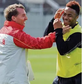  ??  ?? STERLING WORK Rodgers helped mentor Raheem at Liverpool