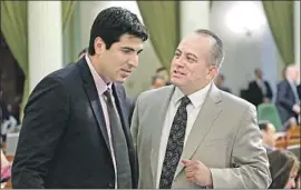  ?? Rich Pedroncell­i Associated Press ?? ELECTIONS were held last week to replace former Assemblyme­n Matt Dababneh, left, and Raul Bocanegra, who resigned amid sexual harassment accusation­s.