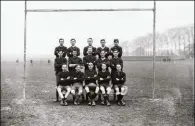 ??  ?? Competitio­n took place at all AIF levels. Pictured is the 10th Battalion rugby team. Among the first raised in Australia, the 10th Battalion fought at Gallipoli and on the Western Front.