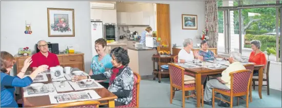  ??  ?? A communal kitchen and dining area in an Abbeyfield House in Auckland.