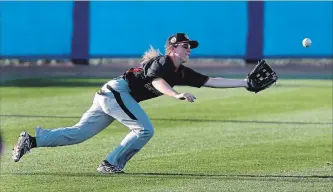  ?? TORONTO STAR FILE PHOTO ?? Canadian outfielder Kelsey Lalor, shown at the 2015 Pan Am Games, is batting .529 with eight RBIs at the women’s baseball World Cup. The Canadians face host United States on Wednesday.