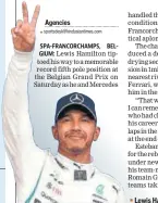  ??  ?? 8.30pm: For latest in sports, go to www.hindustant­imes.com/ sport-news Lewis Hamilton.