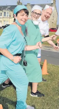  ??  ?? On the run Pictured from left are Michelle Edment, Fiona Davies and Craig Vickery