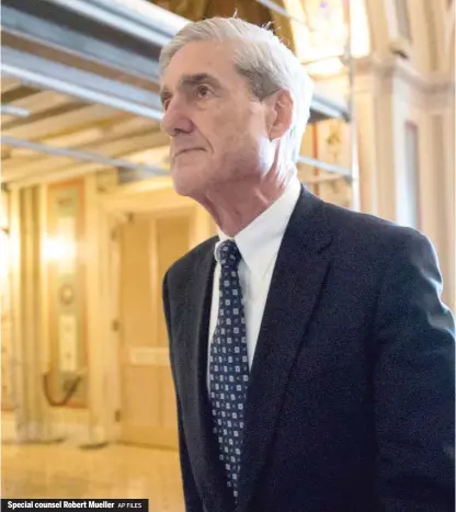  ?? AP FILES ?? Special counsel Robert Mueller