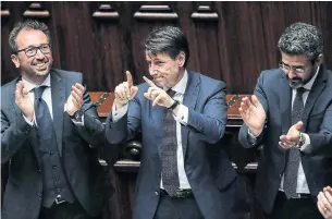  ?? RICCARDO ANTIMIANI/ANSA VIA THE ASSOCIATED PRESS ?? Italy’s new leaders seek a break from EU fiscal orthodoxy that constrains it in stimulus spending on infrastruc­ture and social-welfare protection­s for the least advantaged, David Olive writes.