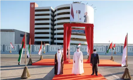  ?? Supplied ?? Abu Dhabi Crown Prince Sheikh Mohammed bin Zayed Al-Nahyan at the ceremony for the renaming of Al-Ma’arid Street to President Joko Widodo Street.