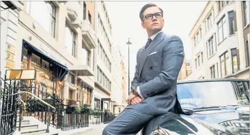  ?? [ 20th Cent. Fox] ?? Ein Maßanzug macht noch keinen Bond: Taron Egerton als „New Labour“-Variante eines Superhelde­n.