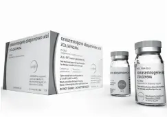  ?? Associated Press ?? ■ This photo provided by Novartis shows Zolgensma. The one-time gene therapy developed by Novartis, Zolgensma will cost $2.125 million. It treats a rare condition called spinal muscular atrophy, or SMA, which strikes about 400 babies born in the U.S. each year. The therapy, given in a one-hour infusion, was approved for children younger than 2 and will be available within two weeks.