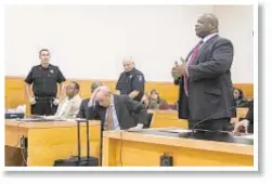  ??  ?? Emanuelle Cooper (top) wept after his conviction in a 1992 murder was overturned in January (above). Now, prosecutor­s aim to retry the case, much to the shock of Cooper and wife, Sandy (top left).