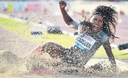  ?? AFP. ?? La atleta colombiana viene de ganar la medalla de bronce en el Mundial de Doha, el oro fue para la venezolana Y. Rojas.