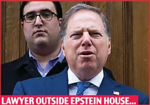  ??  ?? LAWYER OUTSIDE EPSTEIN HOUSE...
Statement: Prosecutor Geoffrey Berman talks to the Press yesterday