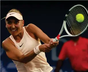  ?? Photo by Shihab ?? elena Vesnina won 6-1, 7-6 against Jelena ostapenko on Wednesday. —