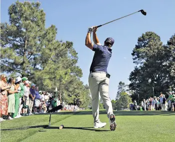  ?? ?? Big hitter: American Bryson Dechambeau launches his drive on the ninth tee on Sunday