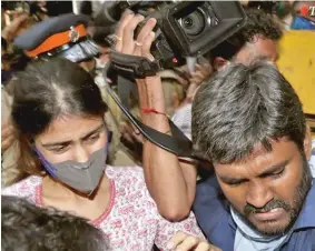  ?? Photo: ?? Rhea Chakrabort­y appeared before the NCB for questionin­g in the drugs case linked to the death of actor Sushant Singh Rajput. Ganesh Shirsekar