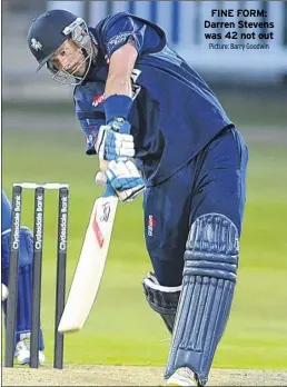  ?? Picture: Barry Goodwin ?? FINE FORM: Darren Stevens was 42 not out