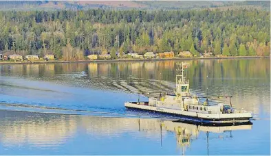  ??  ?? The Baynes Sound Connector, the cable ferry to and from Vancouver Island and Denman Island.