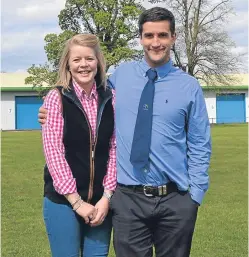  ??  ?? New SAYFC east area chairman and national vice-chairman David Lawrie and east area vice-chairman Kate McKerrow.