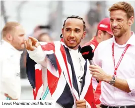  ?? ?? Lewis Hamilton and Button