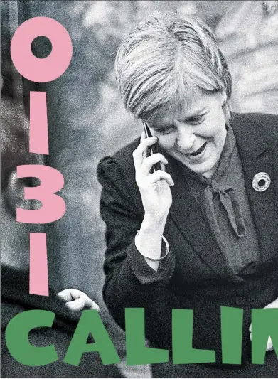  ??  ?? Nicola Sturgeon on the campaign trail last week but could soon be dialling Downing Street
