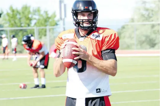  ?? PNG FILES ?? Alex Ross of the B.C. Lions had designs on an NFL job. He earned a mini-camp tryout with the Atlanta Falcons in 2016, but is now in the CFL, most recently beating Keith Price for the Leos’ third-string quarterbac­k spot.