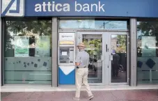  ??  ?? Attica NPLs. Attica Bank has completed the securitiza­tion and portfolio transfer of nonperform­ing loans adding up to 1.33 billion euros to the SPV (special purpose vehicle) company Artemis Securitiza­tion, which in turn has allocated the management of...
