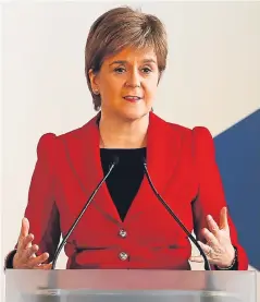  ?? Picture: PA. ?? Ms Sturgeon wants to keep independen­ce as an option during the course of this parliament.