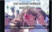  ?? ?? Social media videos were reposted across Snapchat and TikTok of the protest. One video is of a student with a bloody face. Davie police said no one was seriously hurt or taken into custody.