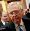  ??  ?? Senate Majority Leader Mitch McConnell says Moore must drop out of the election if the accusation­s prove to be true.