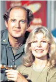  ??  ?? Stiers with Loretta Swit, his co-star in M*A*S*H. He did voice-over work for several Disney films, playing the ornate clock Cogsworth in Beauty and the Beast