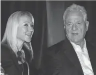  ?? FRANK GUNN / THE CANADIAN PRESS FILES ?? Magna chairman Frank Stronach, right, is suing his daughter, Belinda, left, two grandchild­ren and others for allegedly mismanagin­g the family’s assets.