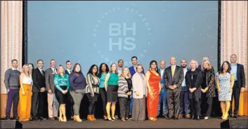  ?? BHHS ?? Berkshire Hathaway Homeservic­es honored its agents at a recent event. The company closed 10,854 transactio­ns and completed $7.2 billion in real estate sales in 2022.