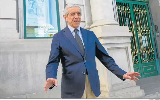  ?? ÁLVARO CABRERA ?? Braulio Medel, el ya ex presidente de la Fundación Unicaja, ayer en Málaga.