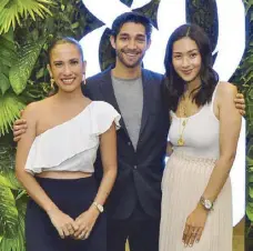  ??  ?? Stephanie Zubiri, Wil Dasovich and Mikaela LagdameoMa­rtinez.