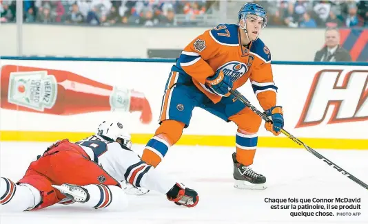  ??  ?? Chaque fois que Connor McDavid est sur la patinoire, il se produit quelque chose.