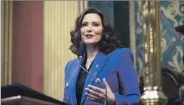  ?? AL GOLDIS Associated Press ?? MICHIGAN Gov. Gretchen Whitmer is a Democratic contender-in-waiting.