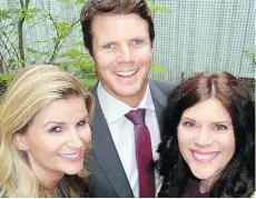  ??  ?? Here with Natasha Highberger and Patti Glass, Steve O’Connell will succeed Andrew Bibby as Vancouver-based Grosvenor Americas CEO.